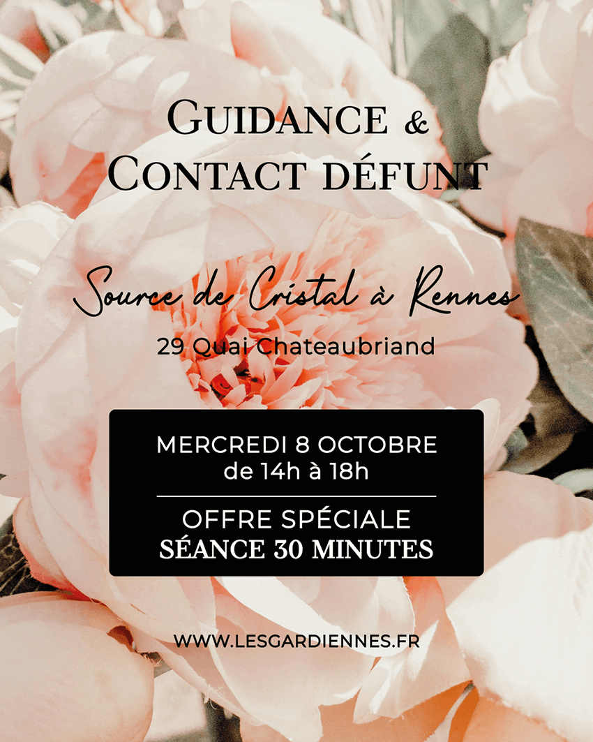 Journée spéciale voyance à Rennes_Journée guidance à Rennes_Centre-de-développement-personnel-&-spirituel_Les-gardiennes_8 Octobre-2025_Michèle Meillac médium à Rennes_Médium en Bretagne
