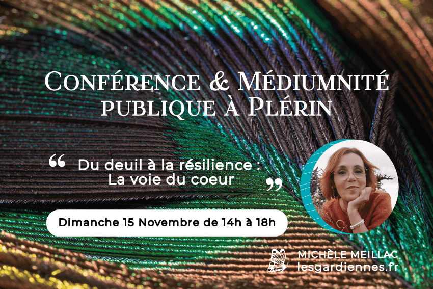 Conférence-et-médiumnité-en-salle-à-Plérin_Association Aura d'Emeraude_Michèle-Meillac-Médium-à-Plérin-en-Bretagne_15-Novembre-2026