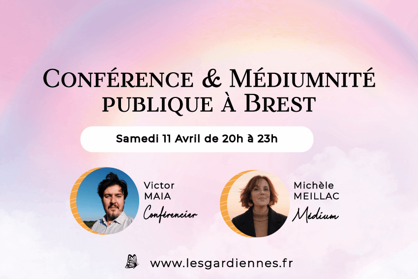 Conférence spirituelle à Brest_Michèle Meillac médium en Bretagne_Médiumnité publique Samedi 11 Avril 2026_Médium à Brest_Médiumnité en salle à Brest
